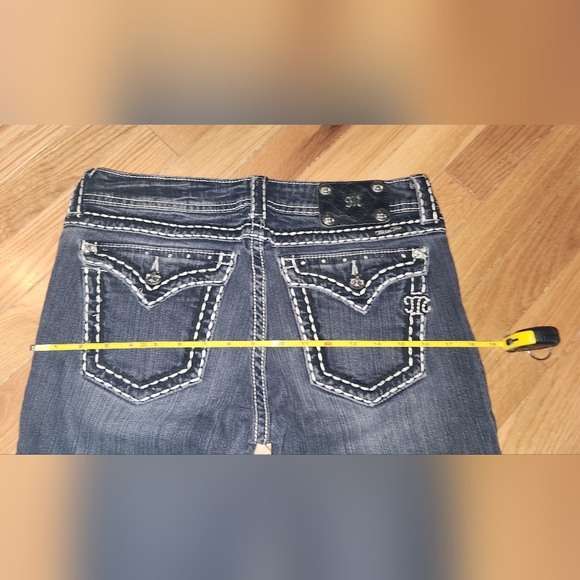 2PC SIZE 30 MISS ME BLING WINGS WHITE STITCHING BOOT & BLACK WHITE STITCHING - Picture 8 of 16